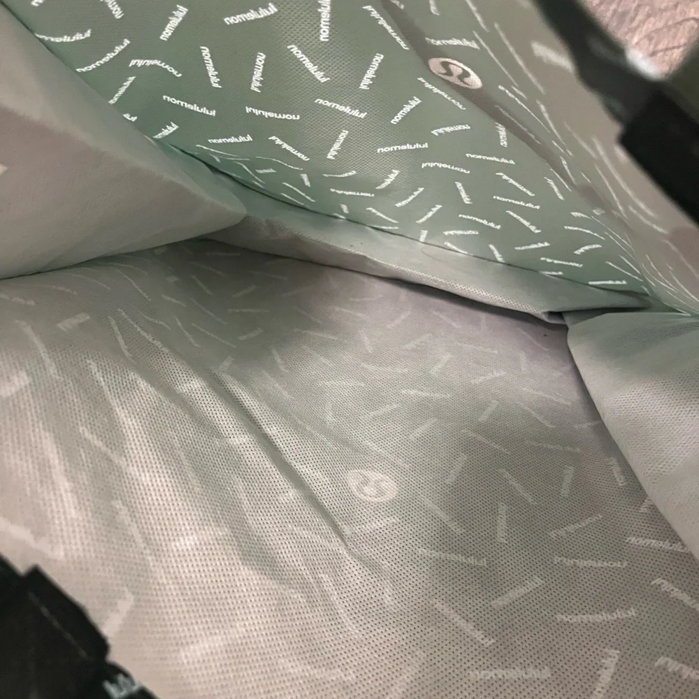 lululemon athletica Olive Green Logo Print Tote